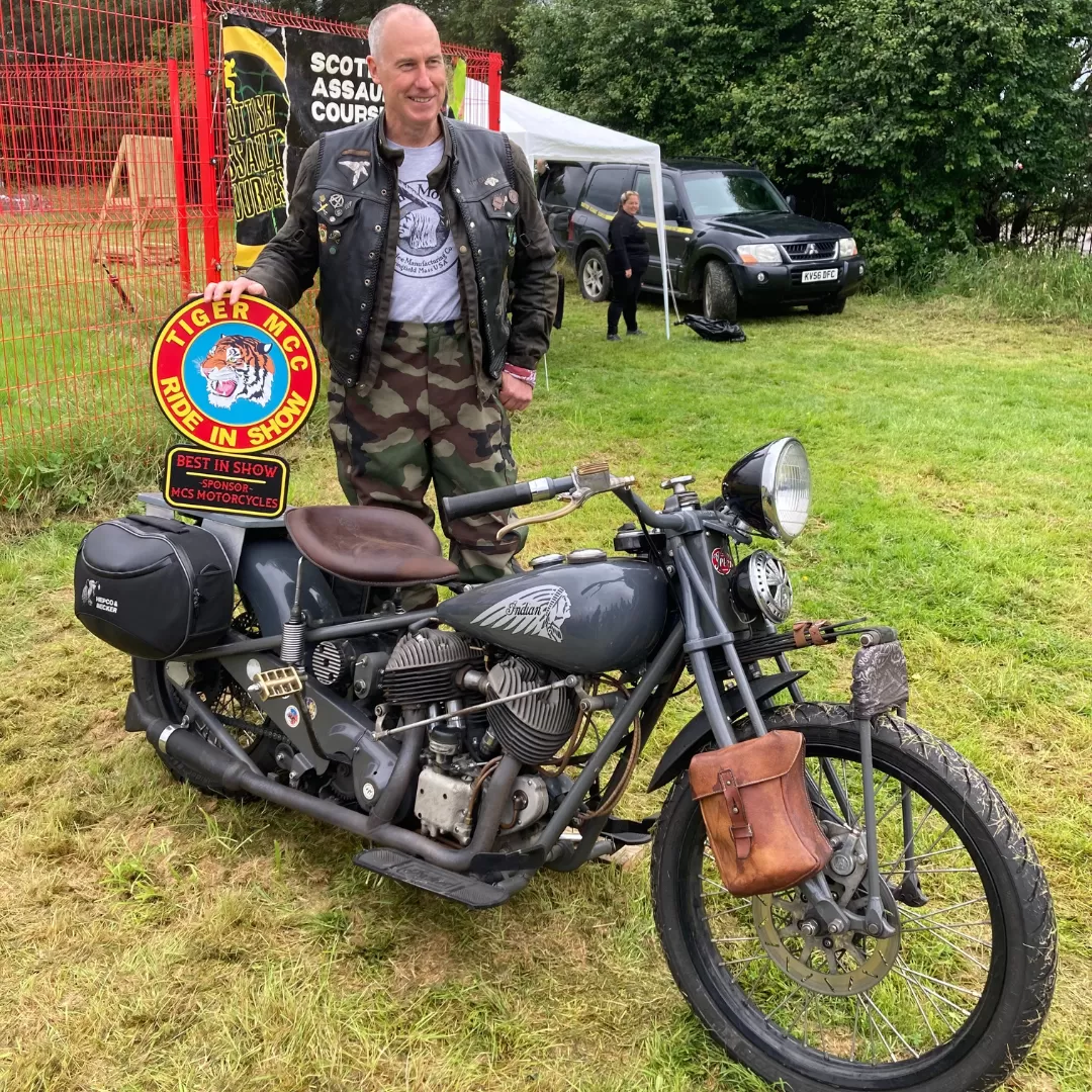 Winner with his Indian Chief Cruiser