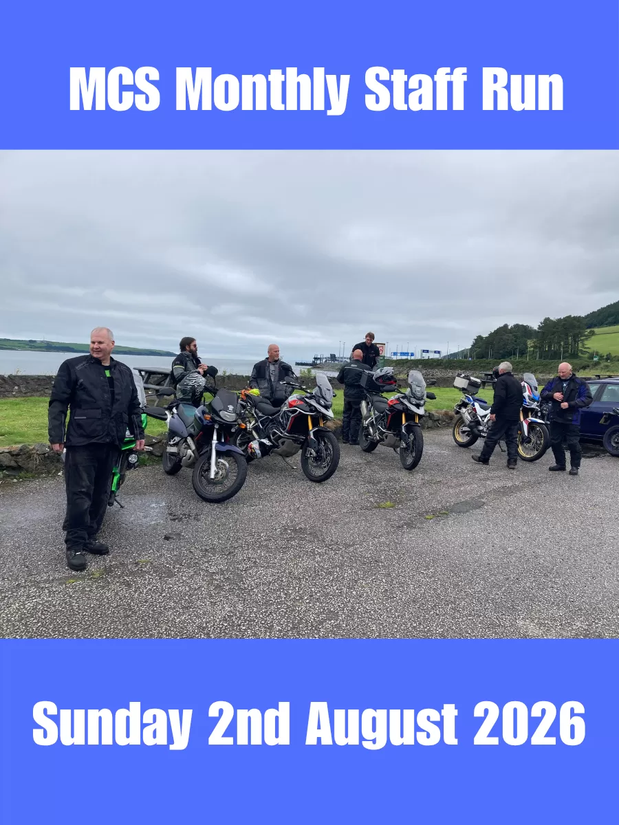 MCS Monthly Staff Ride out taking place on Sunday 2nd August 2026